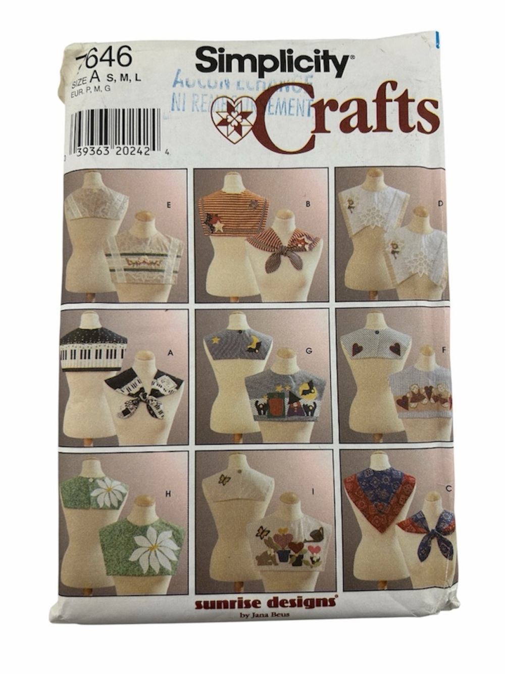 🪡 Simplicity Crafts 7646 - Misses Collars